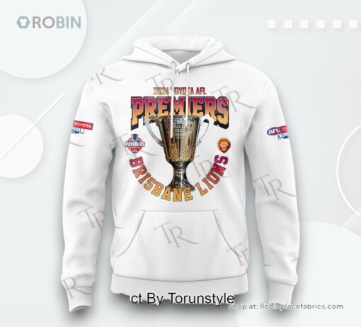 2024 Toyota AFL Premiers Brisbane Lions AOP Clothing (Hoodie, Sweatshirt, T Shirt)