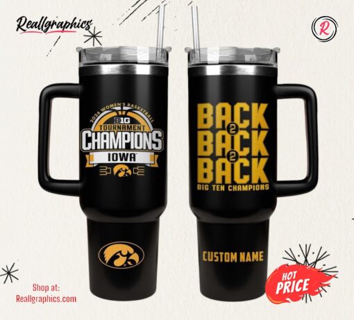 2024 Women’s Basketball B1g Tournament Champions Iowa Hawkeyes Tumbler 40oz