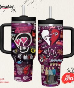 5 Seconds Of Summer Dark Pink Stanley Tumbler 5 Seconds Of Summer Dark Pink Stanley Tumbler