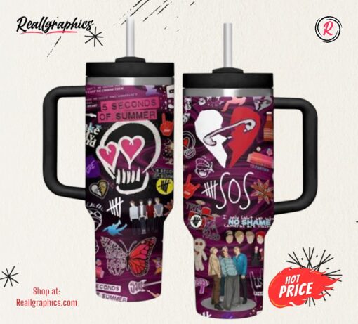 5 Seconds Of Summer Dark Pink Stanley Tumbler