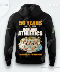 56 Years Of 1968 2024 Oakland Athletics Thank You For The Memories AOP Clothing (Hoodie, Sweatshirt, T Shirt)   Black 56 Years Of 1968 2024 Oakland Athletics Thank You For The Memories AOP Clothing (Hoodie, Sweatshirt, T Shirt)   Black
