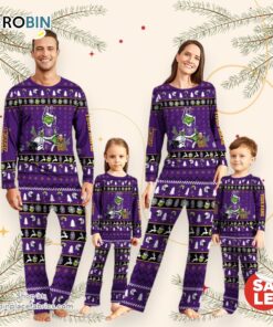 Albany Great Danes NCAA Custom Name Grinch Christmas And Sport Team Pajama Set