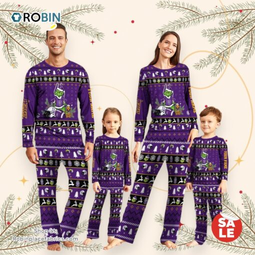 Albany Great Danes NCAA Custom Name Grinch Christmas And Sport Team Pajama Set