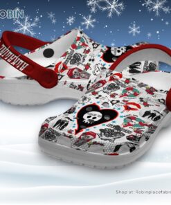 Alkaline Trio Skull Halloween Black Red Unisex Classic Crocs