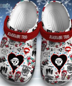 Alkaline Trio Skull Halloween Black Red Unisex Classic Crocs