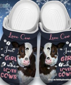 Amazing Just A Girl Who Loves Cows 3D Printed Crocs Clogs Shoes