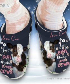 Amazing Just A Girl Who Loves Cows 3D Printed Crocs Clogs Shoes