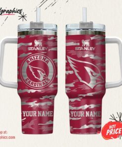 Arizona Cardinals NFL Personalized New Camo Pattern Stanley Tumbler 40oz
