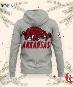 Arkansas Razorback Cal Those Hogs Hoodie   Grey