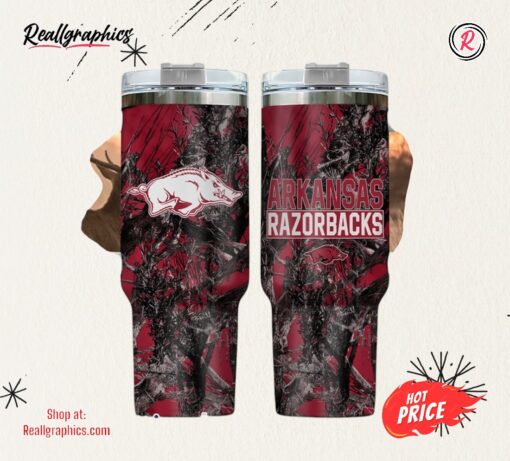 Arkansas Razorbacks Realtree Hunting 40oz Tumbler