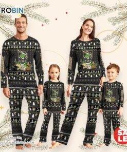 Army Black Knights NCAA Custom Name Grinch Christmas And Sport Team Pajama Set