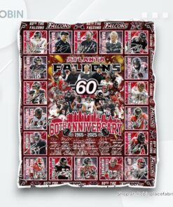 Atlanta Falcons 60th Anniversary 1965 2025 Fleece Blanket