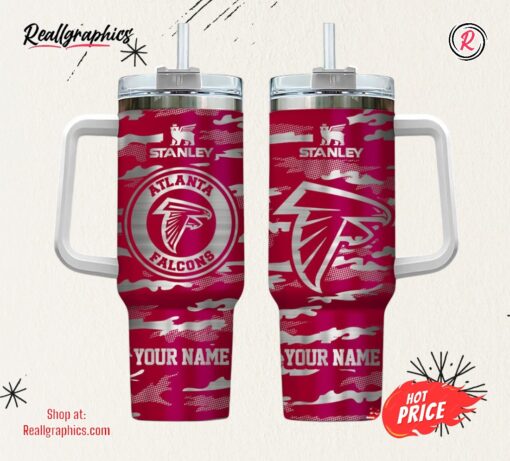 Atlanta Falcons NFL Personalized New Camo Pattern Stanley Tumbler 40oz