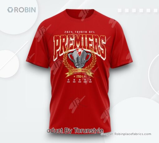 Australian Football League Premiers 2024 Sydney Swans T Shirt