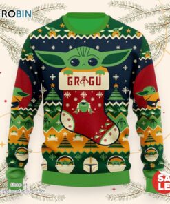 Baby Yoda Star Wars Custom Name Ugly Christmas Sweater