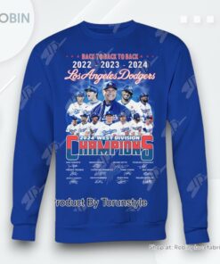 Back To Back To Back 2022 2023 2024 Los Angeles Dodgers 2024 West Division Champions T Shirt