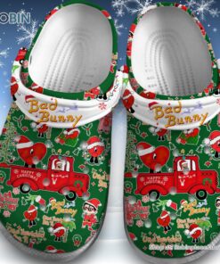 Bad Bunny Christmas Truck Green Classic Crocs