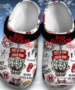 Bad Religion Just Say Fuck You Skeleton Halloween Black Classic Crocs Bad Religion Just Say Fuck You Skeleton Halloween Black Classic Crocs