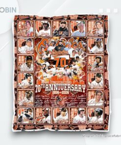 Baltimore Orioles 70th Anniversary 1954 2024 Fleece Blanket