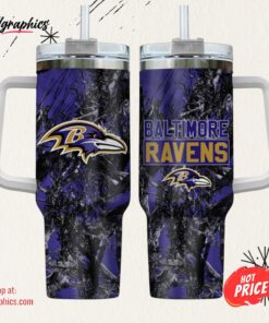 Baltimore Ravens NFL Hunting Personalized Stanley Tumbler 40oz