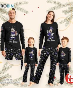 Baltimore Ravens Sport And Disney Uniform Pajamas Mickey Mouse NFL Gifts For Kids Pajamas