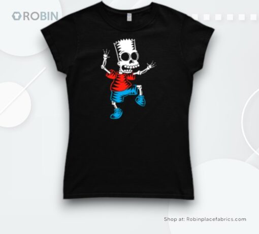 Bart Simpson Skeleton The Simpsons For Halloween Shirt