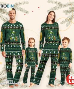 Baylor Bears NCAA Custom Name Grinch Christmas And Sport Team Pajama Set