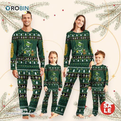 Baylor Bears NCAA Custom Name Grinch Christmas And Sport Team Pajama Set