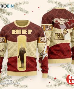 Beam Me Up Ugly Christmas Sweater For Men and Women