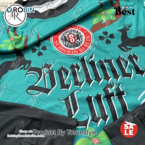 Berliner Luft Christmas Sweater   Festive German Liqueur Ugly Sweater with Reindeer & Holiday Snowflakes, Unisex Winter Knit