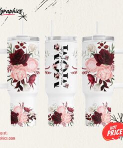 Best Mom Ever Flower 40oz Quencher Tumbler Wrap