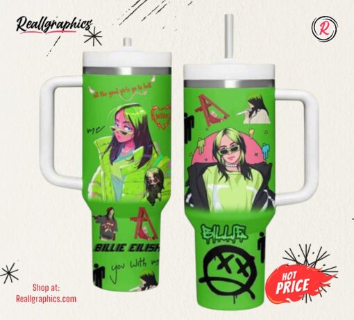 Billie Eilish You With Me Green Stanley Tumbler