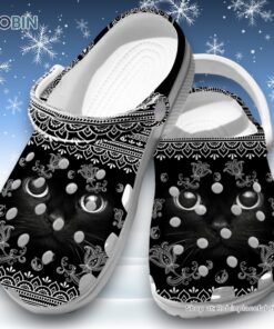 Black Kitten 3D Printed Crocs Clogs Shoes Black Kitten 3D Printed Crocs Clogs Shoes