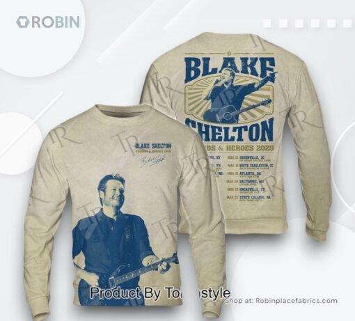 Blake Shelton Friends & Heroes 2025 AOP Clothing (Hoodie, Sweatshirt, T Shirt)