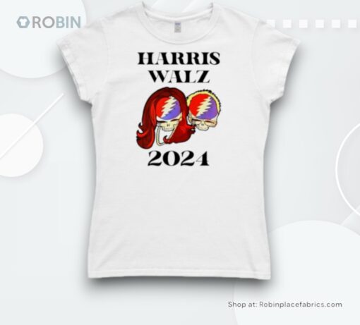 Bobby Weir Harris Walz 2024 Grateful Dead Skulls Shirt