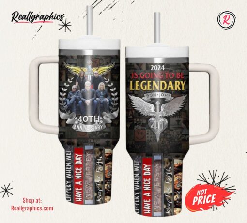 Bon Jovi 2024 Is Going To Be Legendary 40th Anniversary Stanley Tumbler