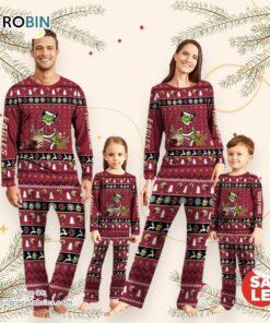 Boston College Eagles NCAA Custom Name Grinch Christmas And Sport Team Pajama Set