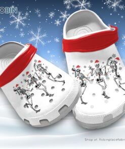 Breathable Skeleton Dancing Christmas 3D Printed Crocs Shoes
