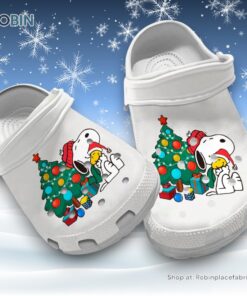 Breathable Snoopy   Charlie Brown Christmas 3D Printed Crocs Shoes