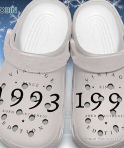 Breathable Vintage Since 1993 Aged & 3D Printed Crocs Shoes