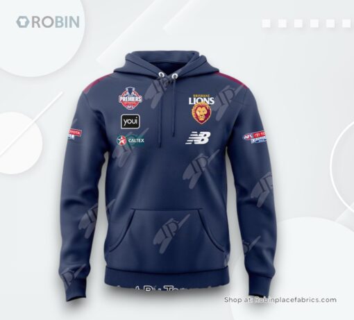 Brisbane Lions 2024 AFL Premiers Four Times AOP Clothing (Hoodie, Sweatshirt, T Shirt)