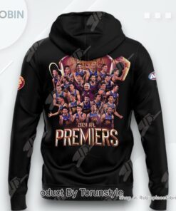 Brisbane Lions 2024 Autralian Football League Champions AOP Clothing (Hoodie, Sweatshirt, T Shirt)   Black