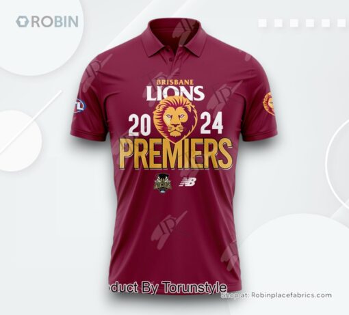 Brisbane Lions Premiers 2024 Polo Shirt