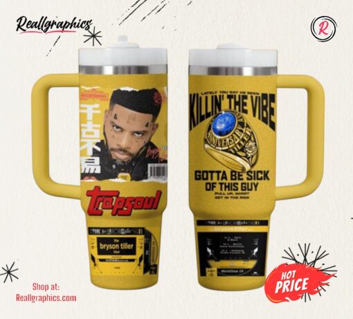 Bryson Tiller Trapsoul Yellow 40 oz Stanley Tumbler