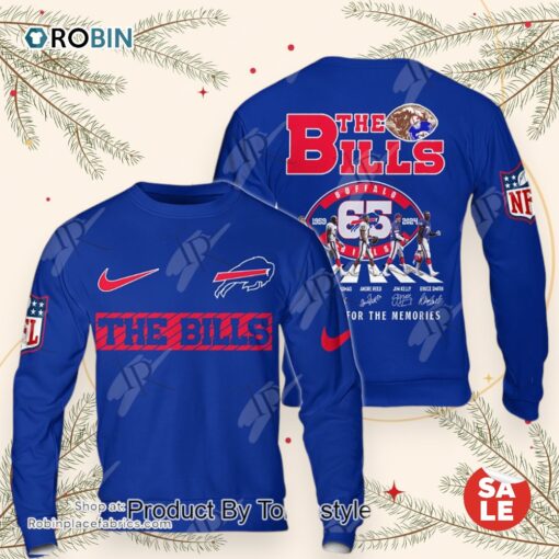 Buffalo Bills 65 Years 1959   2024 Thank You For The Memories Hoodie