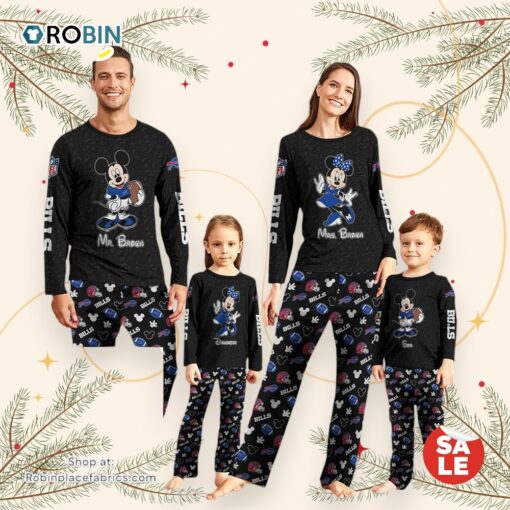 Buffalo Bills Sport And Disney Uniform Pajamas Mickey Mouse NFL Gifts For Kids Pajamas