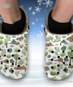 Cactus Art 3D Printed Crocs Clogs Shoes