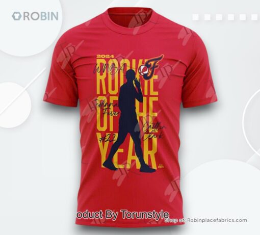Caitlin Clark Red Indiana Fever 2024 WNBA Rookie Of The Year T Shirt