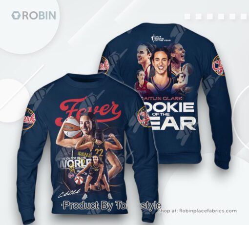 Caitlin Clark Rookie Of The Year 2024 AOP Clothing (Hoodie, Sweatshirt, T Shirt)