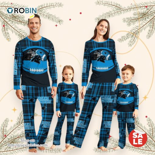 Carolina Panthers NFL Custom Your Name Football Team Pajamas